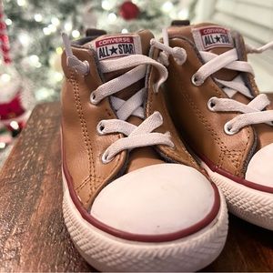 Brown Leather Chuck Taylor All Star Boot for Toddler